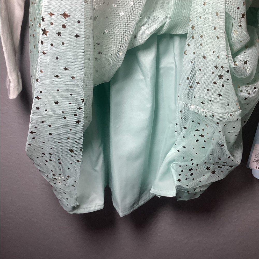 Cat & Jack Cream and Mint Green Star Dress - Picture 8 of 8